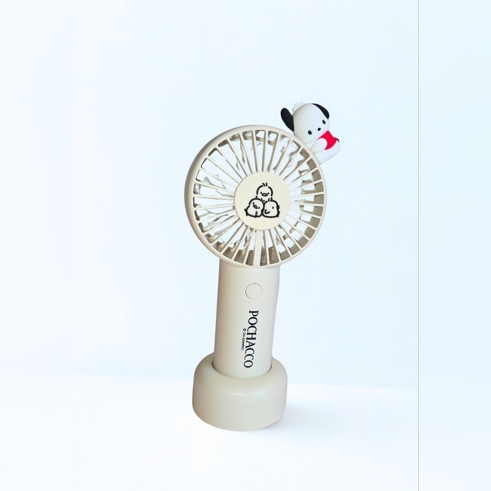 Sanrio Pochacco Handheld Fan – Portable USB/ Battery Powered (New, No Box)